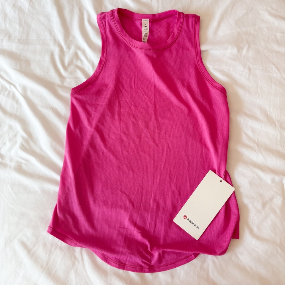Lululemon Sonic Pink High-Neck Running And Training Tank Top Size 2
